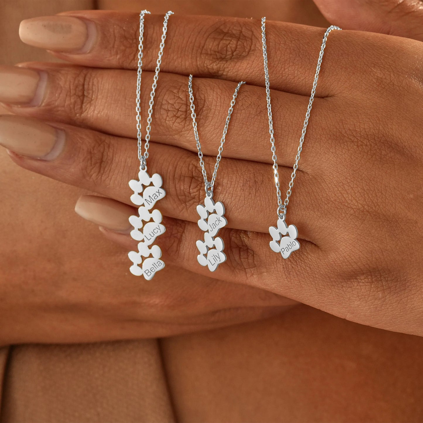 Персонализирано колие с форма на лапичка